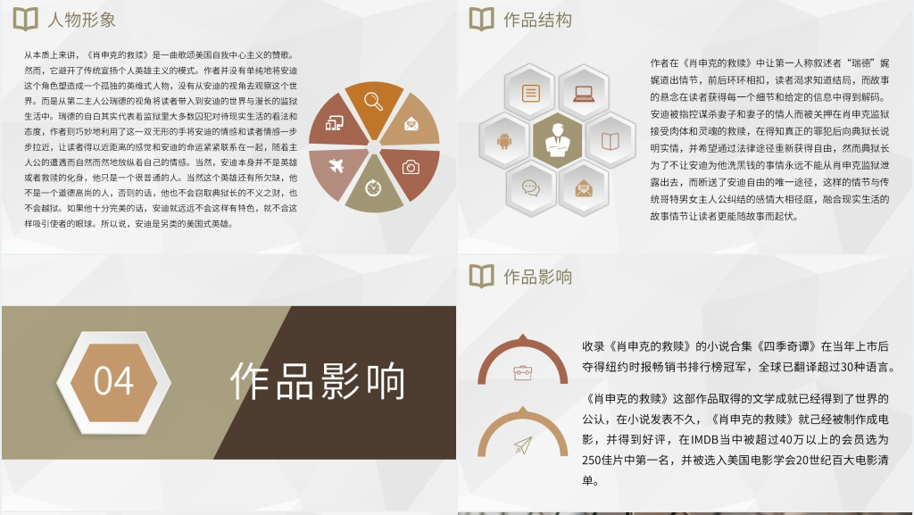 小说肖申克的救赎PPT模板 小说肖申克的救赎PPT模板