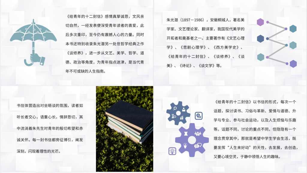 《给青年的十二封信》的座谈会PPT模板 《给青年的十二封信》的座谈会PPT模板