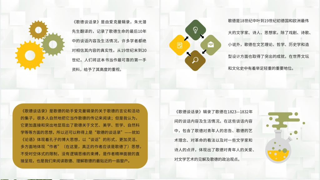 歌德谈话录导读PPT模板 歌德谈话录导读PPT模板