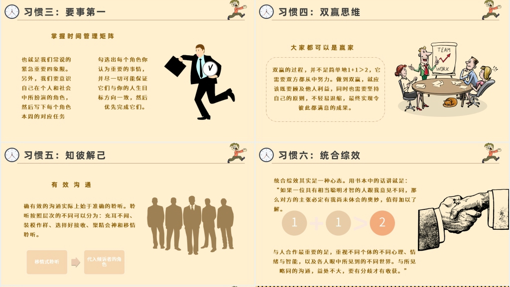 高效能人士的七个习惯导读PPT模板 高效能人士的七个习惯导读PPT模板