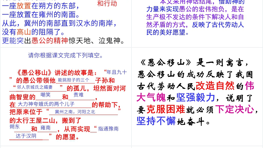 《愚公移山》四字成语PPT课件 《愚公移山》四字成语PPT课件