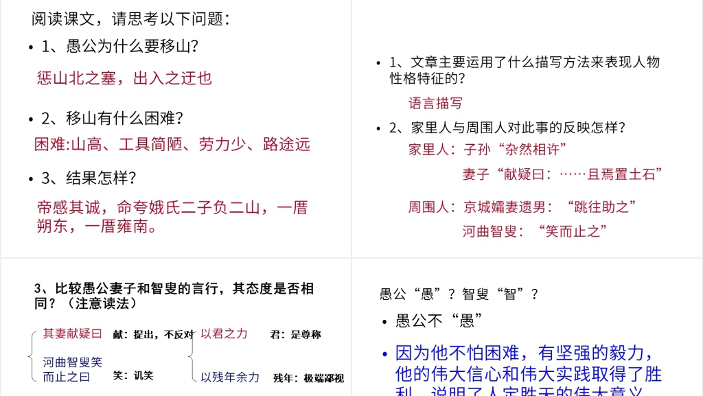 《愚公移山》四字成语PPT课件 《愚公移山》四字成语PPT课件