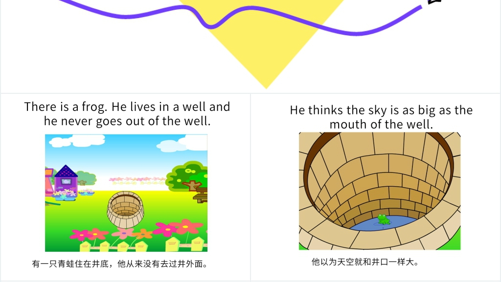 《坐井观天》英语故事中英版PPT课件 《坐井观天》英语故事中英版PPT课件