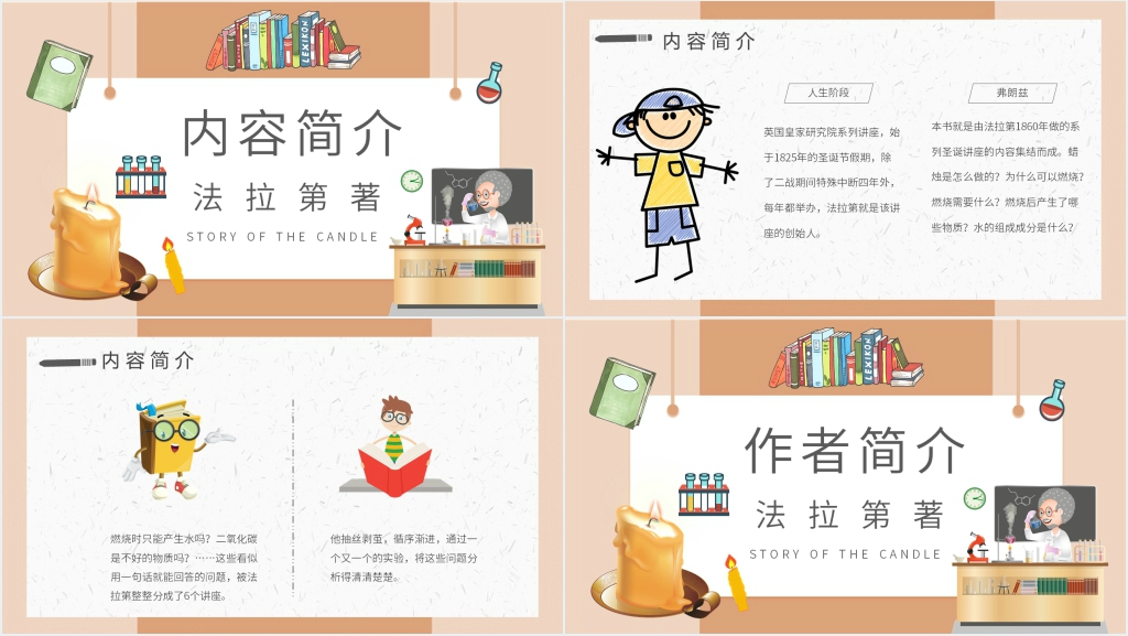 蜡烛的故事内容PPT模板 蜡烛的故事内容PPT模板