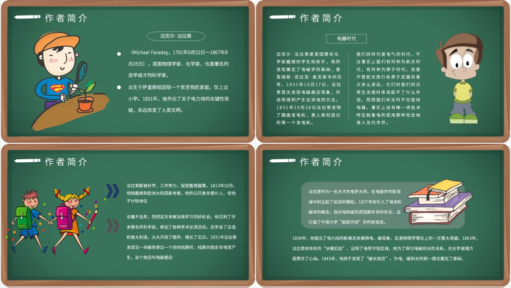 法拉第蜡烛的故事PPT模板 法拉第蜡烛的故事PPT模板