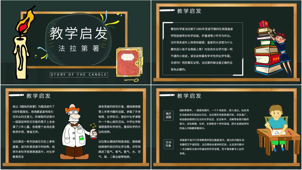 蜡烛的故事名著PPT模板 蜡烛的故事名著PPT模板