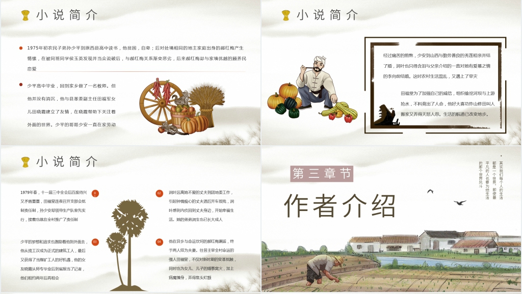 平凡的世界导读PPT模板 平凡的世界导读PPT模板