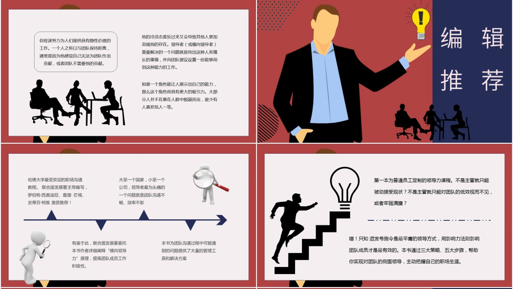 横向领导力读后感PPT模板 横向领导力读后感PPT模板