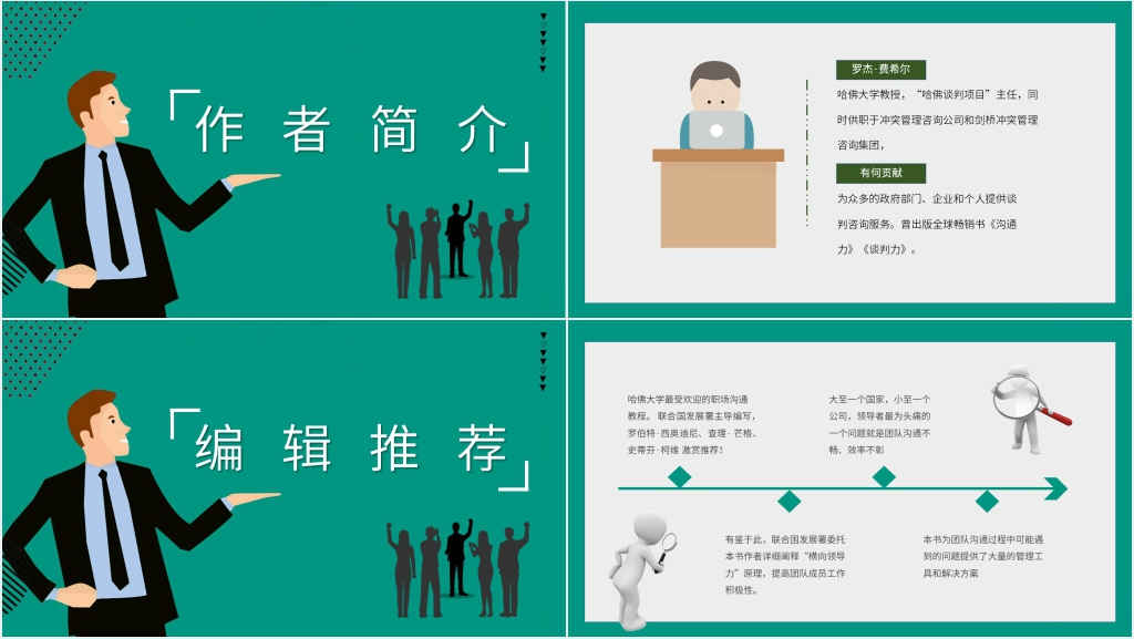 横向领导力作者介绍PPT模板