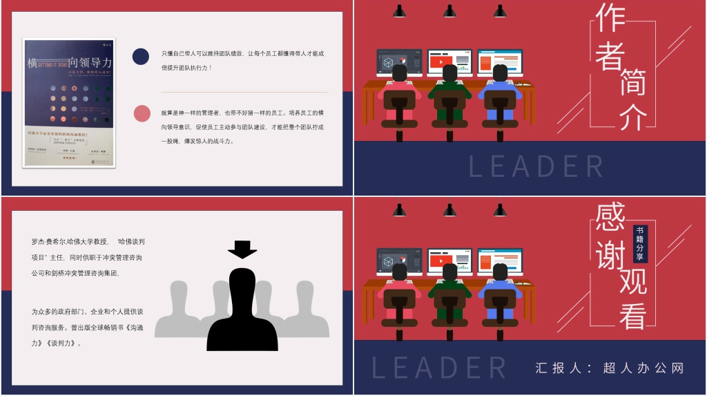 横向领导力读书分享PPT模板 横向领导力读书分享PPT模板