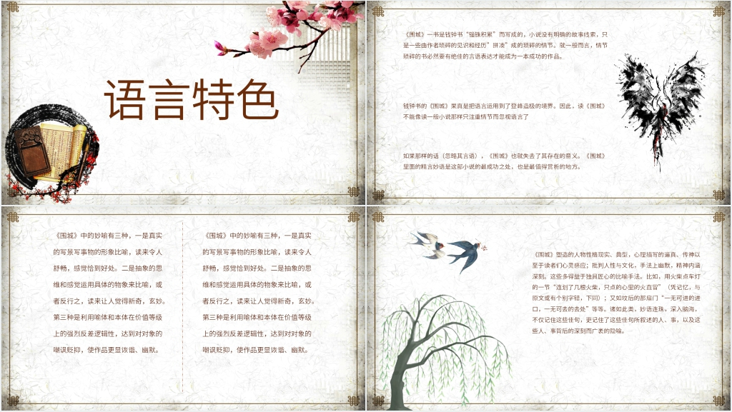围城读书PPT模板 围城读书PPT模板