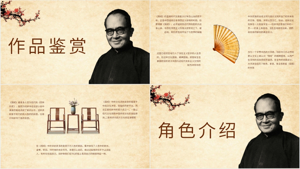 围城简介PPT模板 围城简介PPT模板