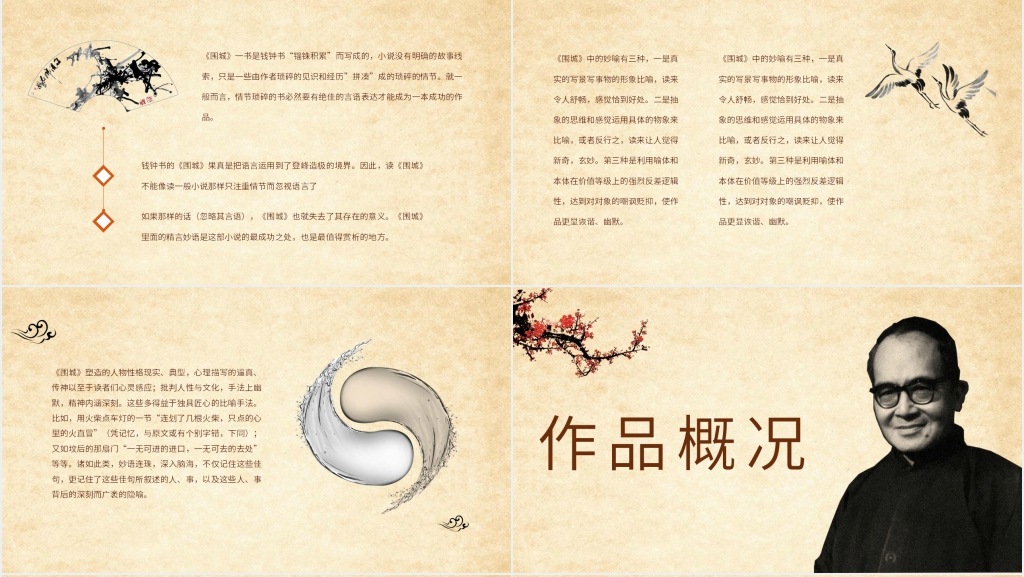 围城简介PPT模板 围城简介PPT模板