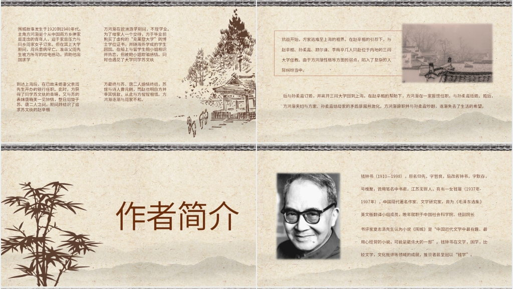 围城赏析PPT模板 围城赏析PPT模板