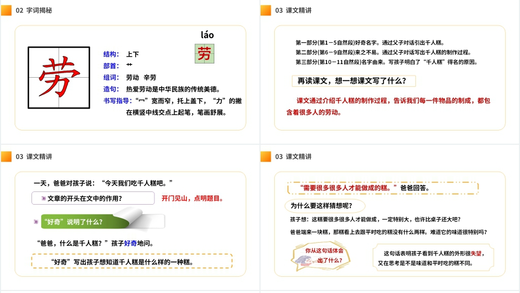 二年级语文千人糕课文PPT课件 二年级语文千人糕课文PPT课件