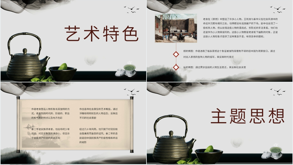 老舍茶馆讲义PPT模板