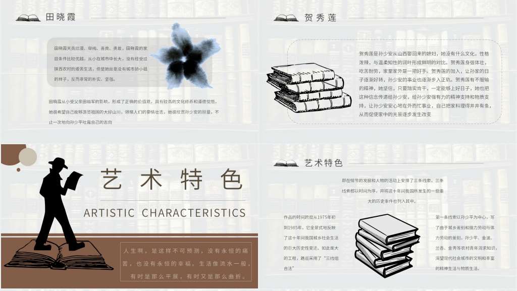 小说平凡的世界鉴赏PPT模板 小说平凡的世界鉴赏PPT模板