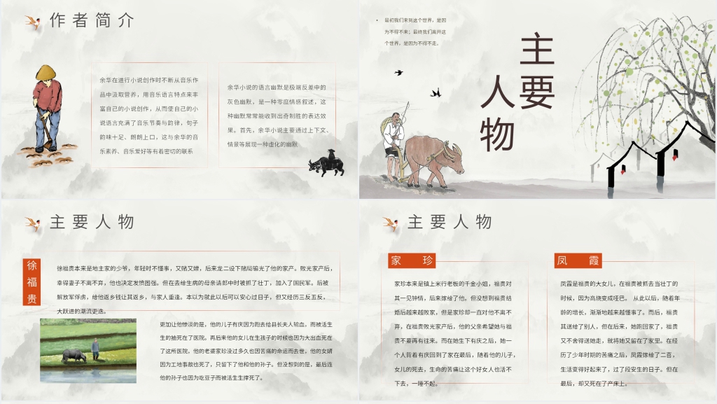 余华活着PPT素材 余华活着PPT素材