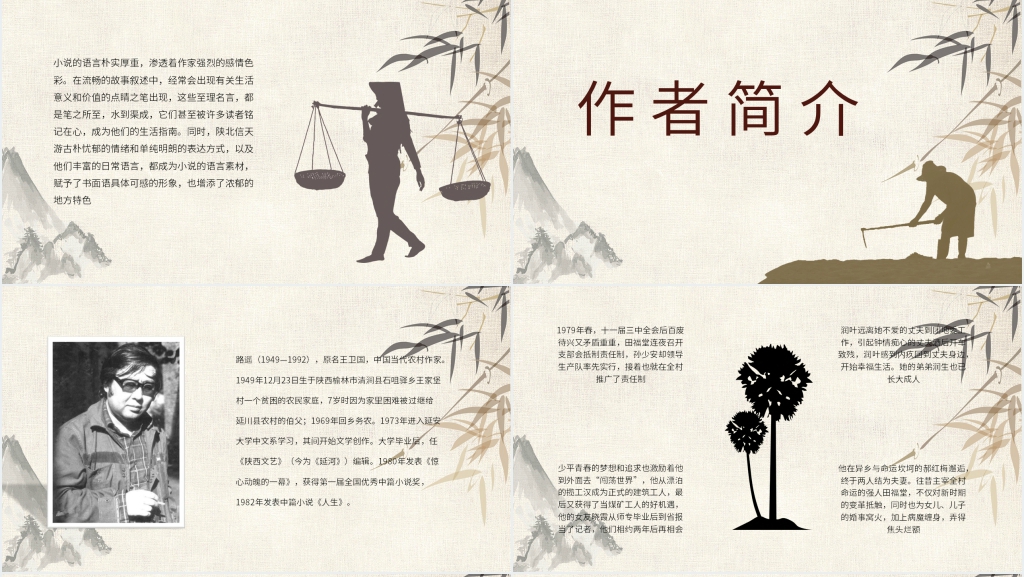 小说平凡的世界读后感PPT模板 小说平凡的世界读后感PPT模板