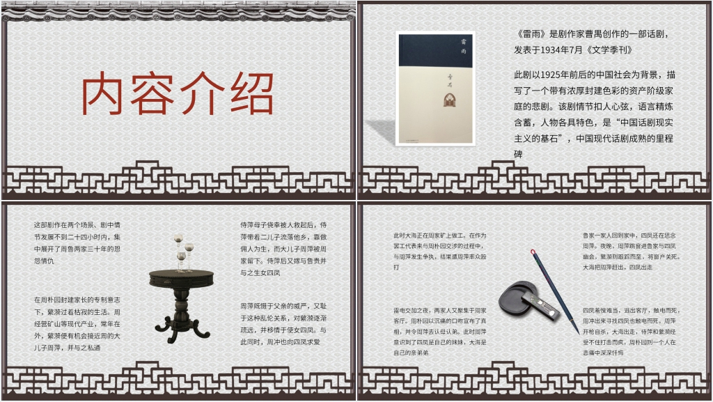 《雷雨》话剧中学生PPT课件 《雷雨》话剧中学生PPT课件
