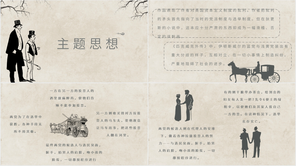 查尔斯狄《匹克威克外传》简介PPT模板 查尔斯狄《匹克威克外传》简介PPT模板