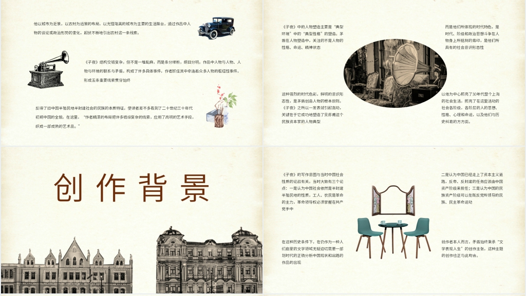 《子夜》书籍导读PPT模板 《子夜》书籍导读PPT模板