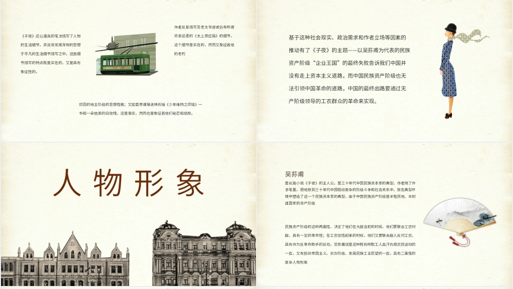 《子夜》书籍导读PPT模板 《子夜》书籍导读PPT模板