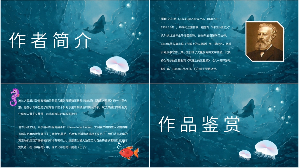 海底两万里读书报告PPT模板 海底两万里读书报告PPT模板
