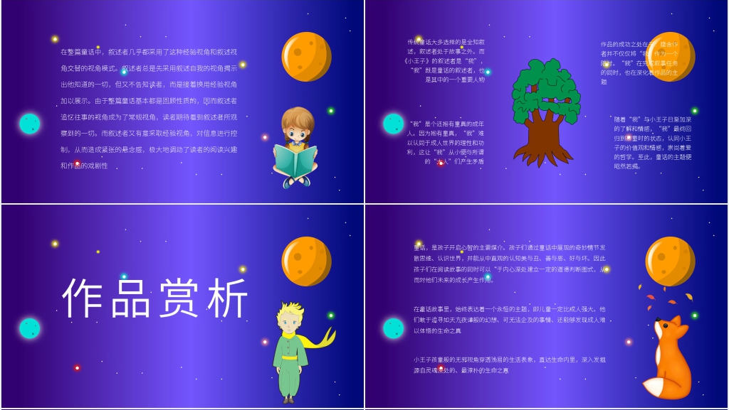 小王子好书推荐PPT模板 小王子好书推荐PPT模板
