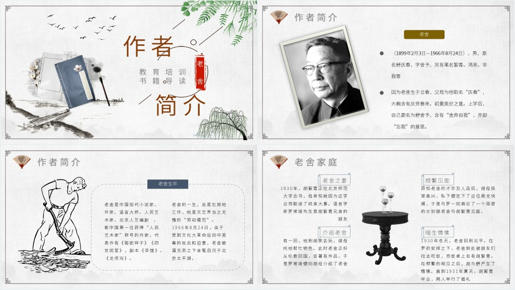 骆驼祥子名著讲解PPT模板