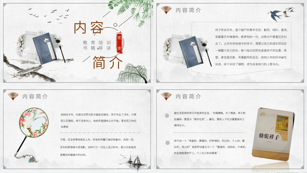 骆驼祥子名著讲解PPT模板