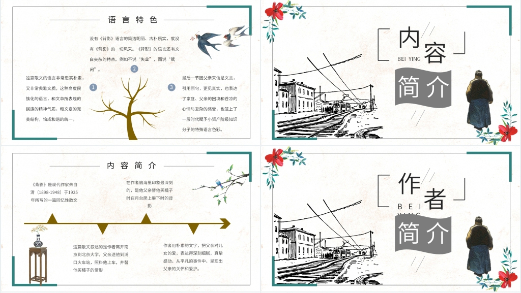 《背影》优秀PPT模板 《背影》优秀PPT模板