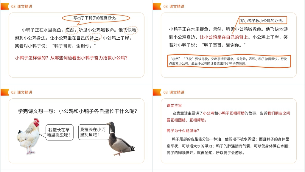 小学一年级语文下册《小公鸡和小鸭子》教学教案PPT课件 小学一年级语文下册《小公鸡和小鸭子》教学教案PPT课件