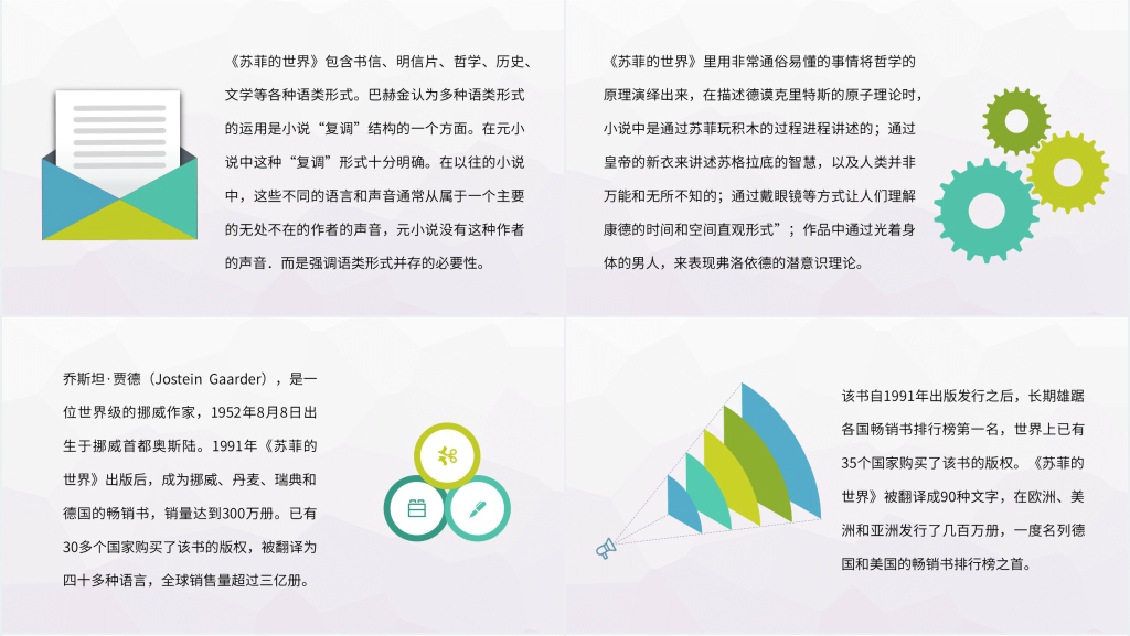 苏菲的世界读后感PPT模板 苏菲的世界读后感PPT模板