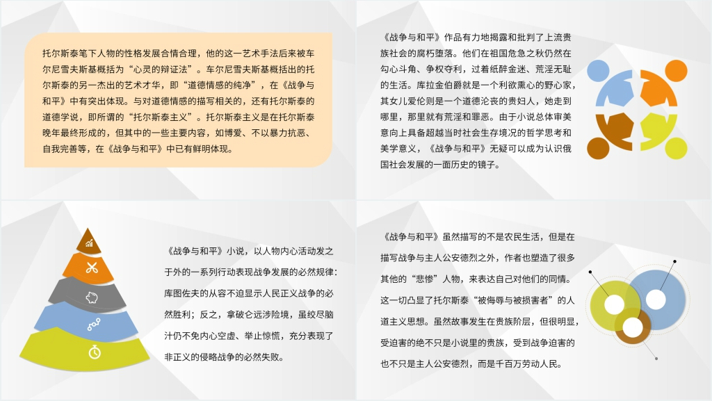 战争与和平阅读PPT模板 战争与和平阅读PPT模板