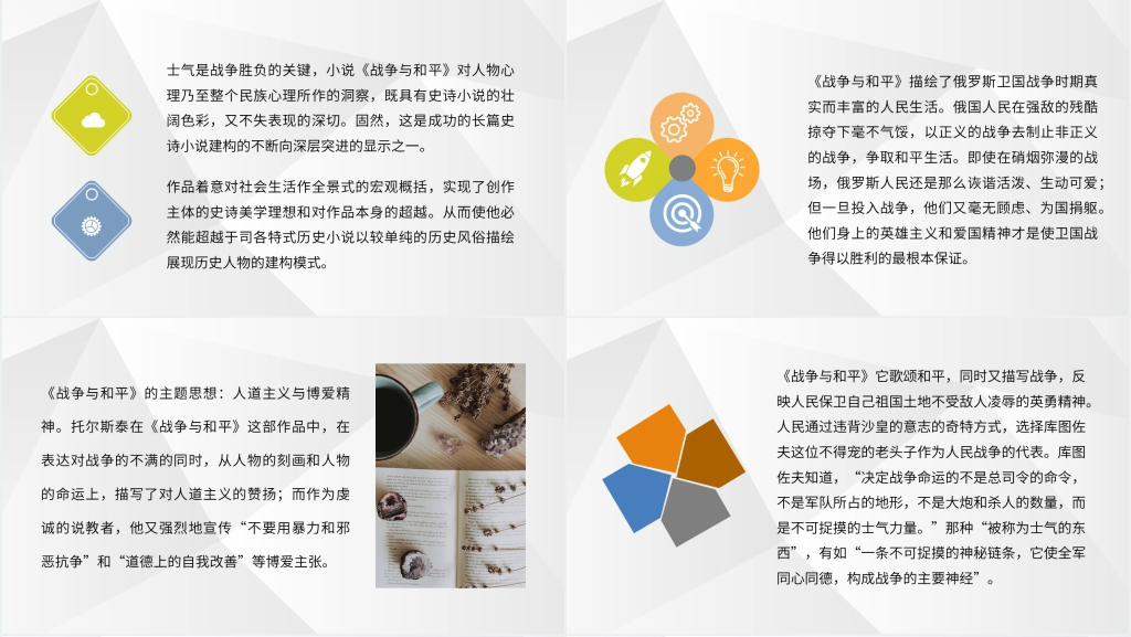 战争与和平阅读PPT模板 战争与和平阅读PPT模板