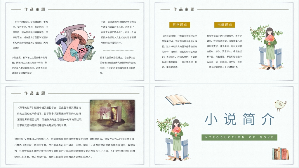苏菲的世界导读课PPT模板 苏菲的世界导读课PPT模板