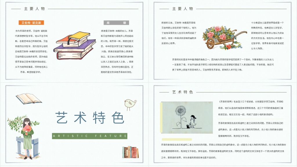 苏菲的世界导读课PPT模板 苏菲的世界导读课PPT模板