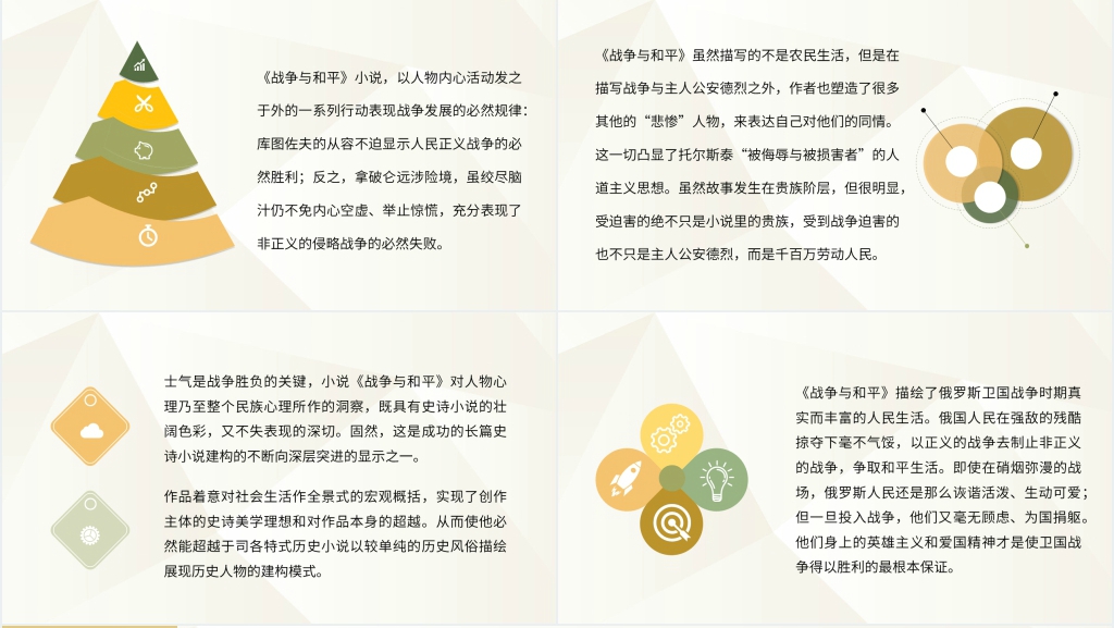 战争与和平简介PPT模板