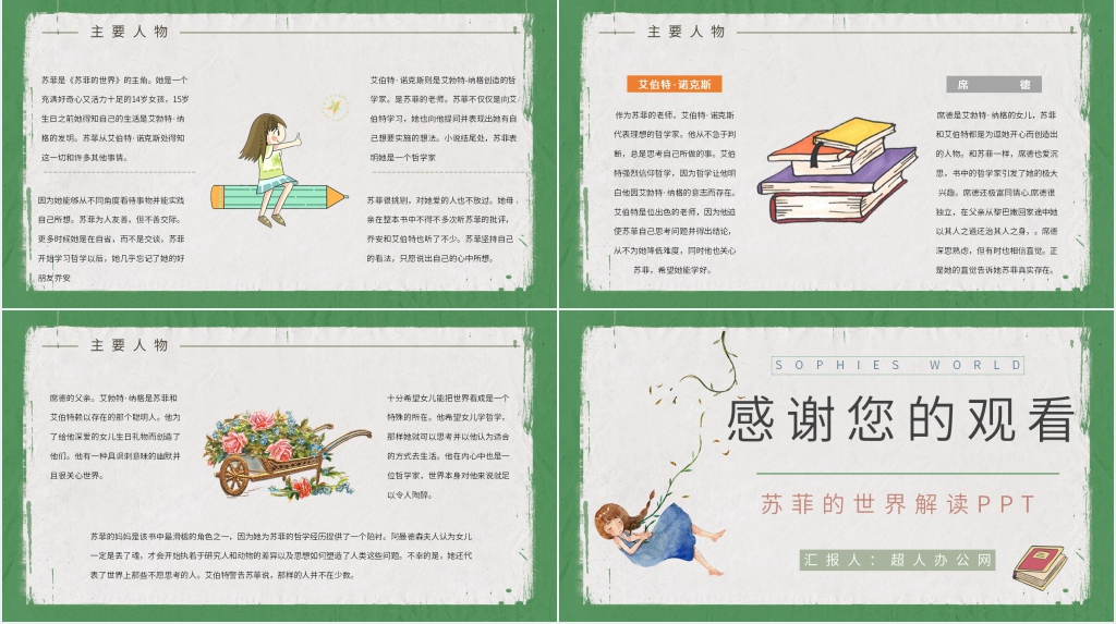 苏菲的世界解读PPT模板 苏菲的世界解读PPT模板