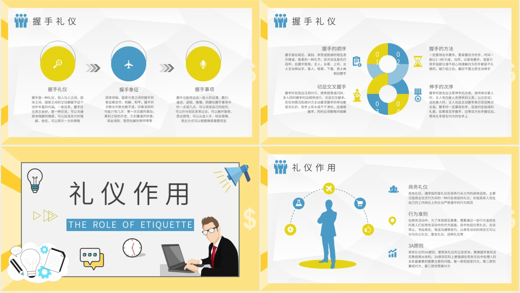 销售员服务接待礼仪培训PPT模板 销售员服务接待礼仪培训PPT模板