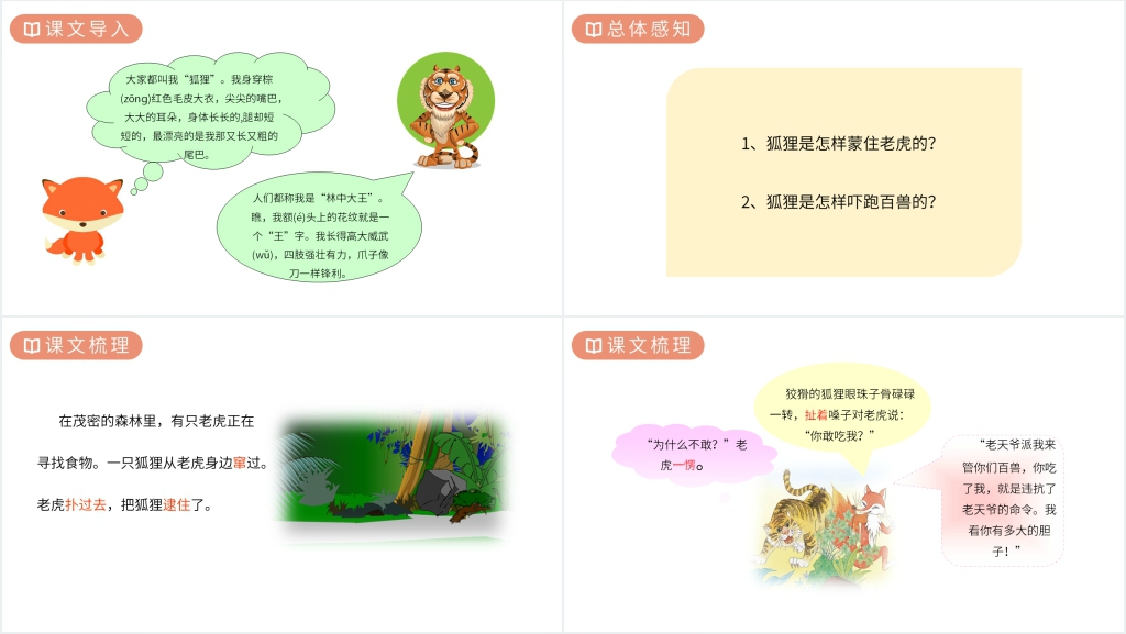 人教版二年级语文上册《狐假虎威》课文PPT课件 人教版二年级语文上册《狐假虎威》课文PPT课件