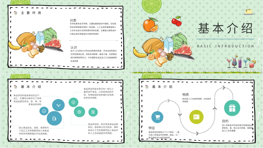食品添加剂专业知识学习PPT模板 食品添加剂专业知识学习PPT模板