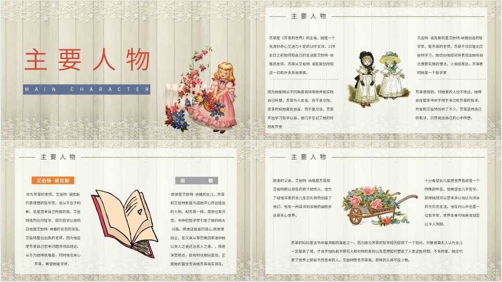 苏菲的世界精美PPT模板 苏菲的世界精美PPT模板