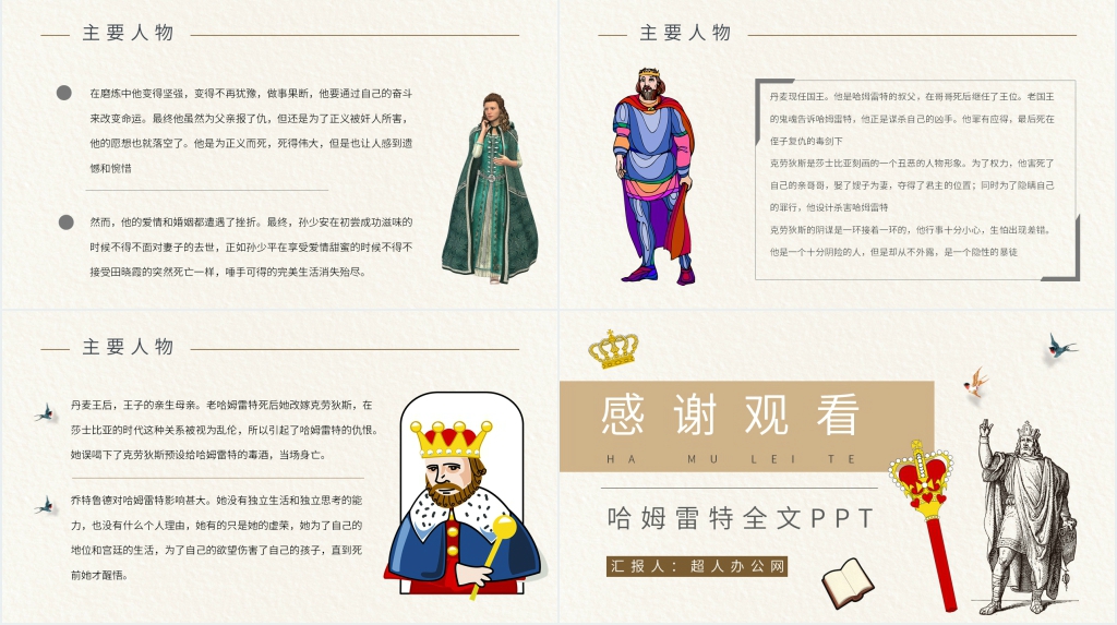 哈姆雷特全文PPT模板