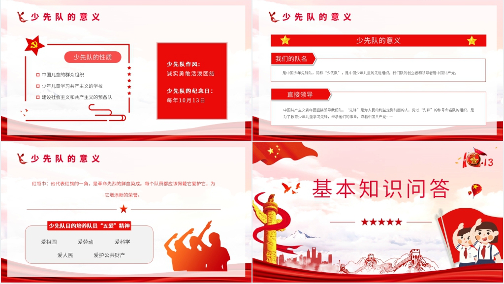 小学少先队队知识讲座PPT模板