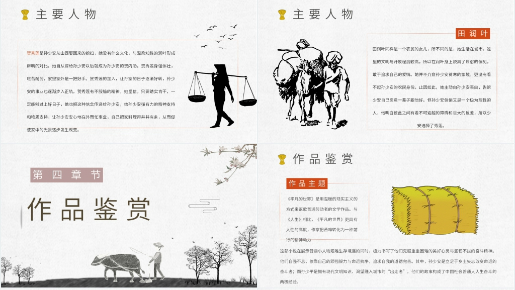 平凡的世界阅读PPT模板 平凡的世界阅读PPT模板
