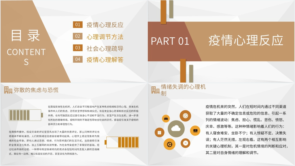 简洁疫情防控心理疏导主题PPT课件 简洁疫情防控心理疏导主题PPT课件