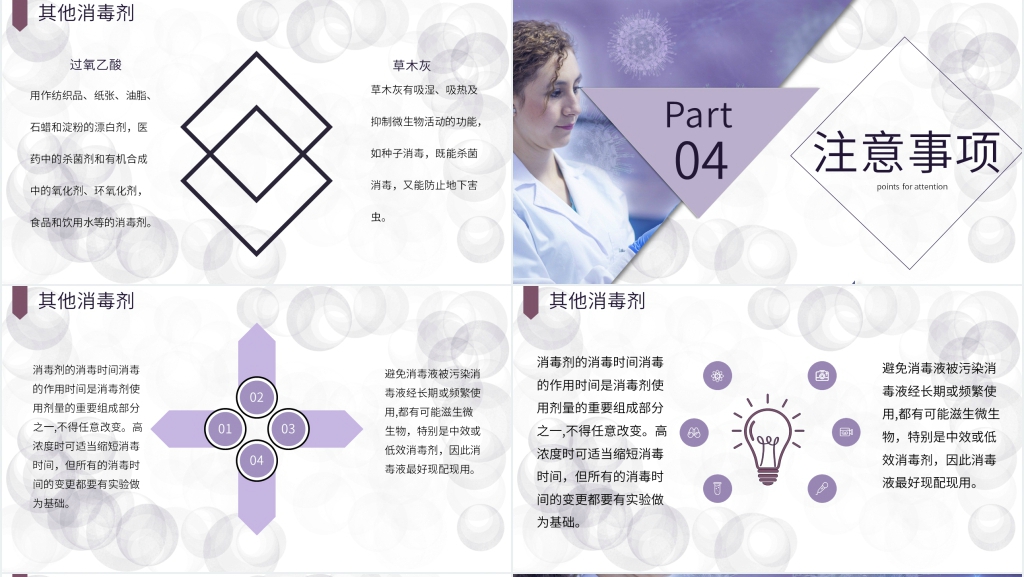 简洁适合疫情的消毒PPT模板 简洁适合疫情的消毒PPT模板