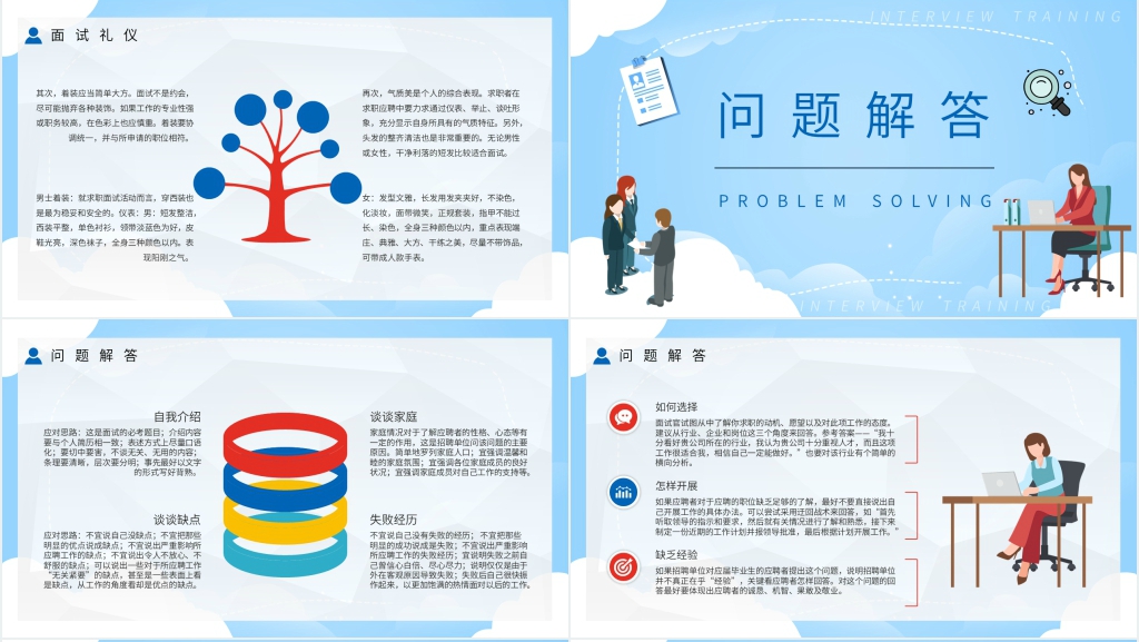 大学生毕业礼仪面试培训PPT模板 大学生毕业礼仪面试培训PPT模板